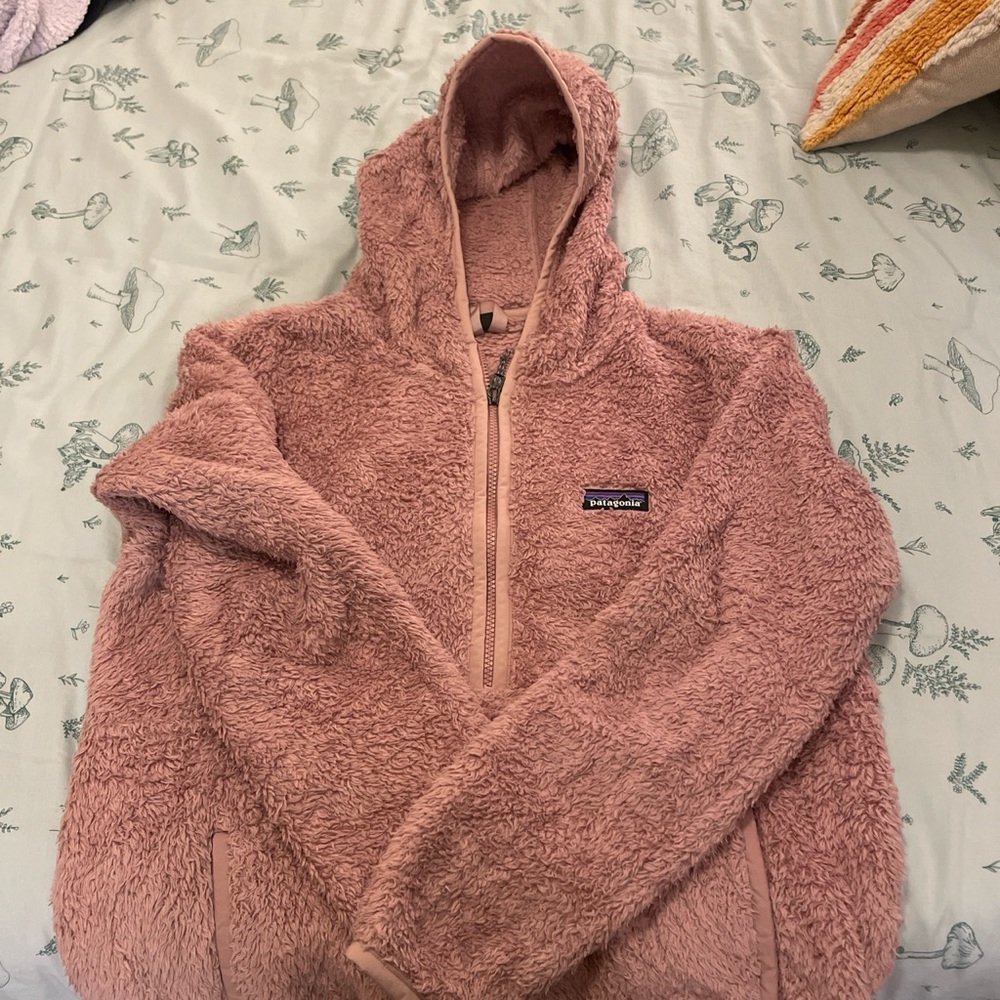 Patagonia Pink Sherpa Hoodie Size M